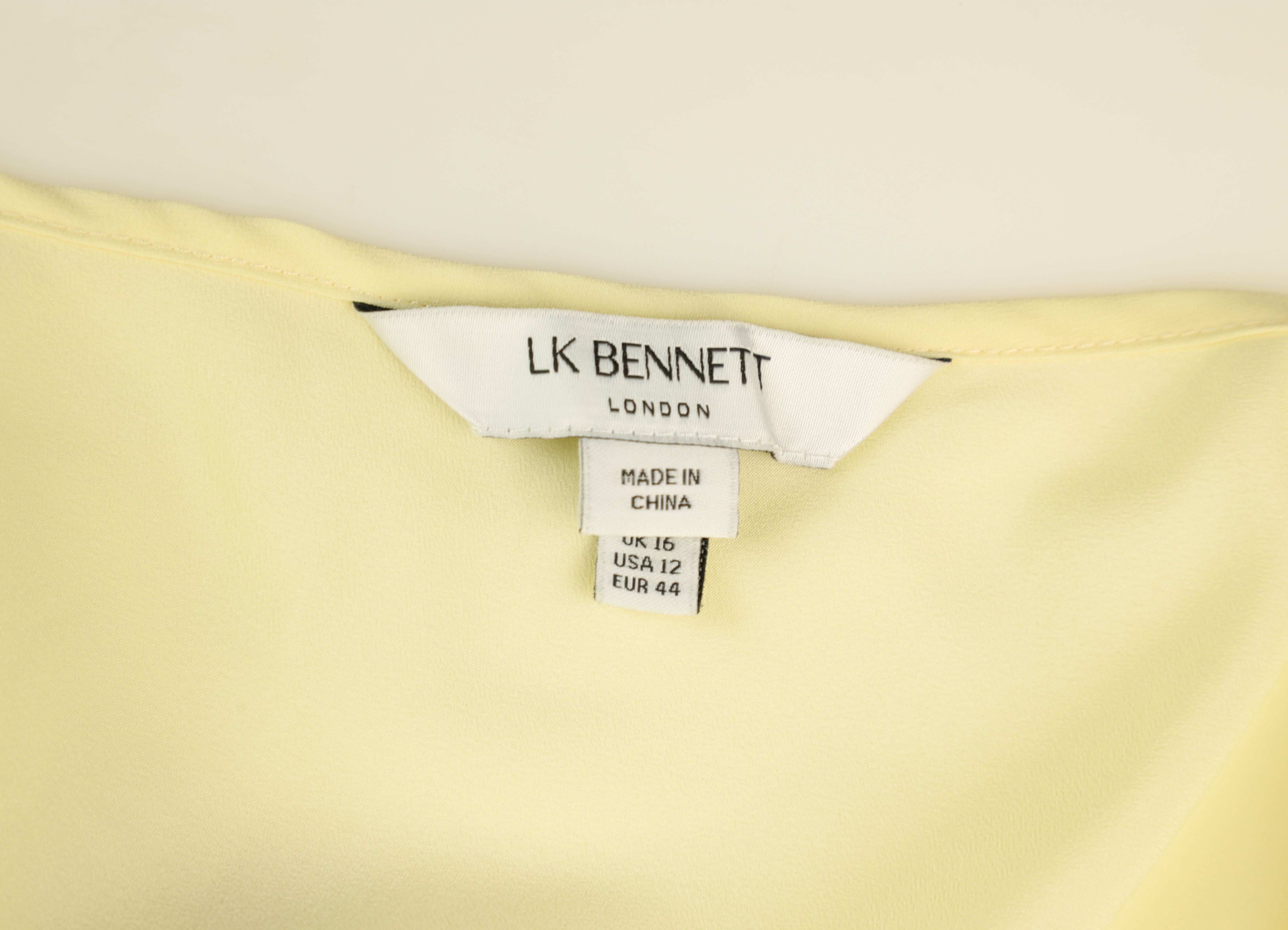 LK Bennett Yellow Asymmetric Ruffled Maxi Dress Size 16