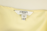 LK Bennett Yellow Asymmetric Ruffled Maxi Dress Size 16