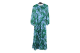 LK Bennett Blue Tiered Maxi Wrap Dress