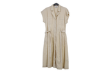LK Bennett Beige Belted Maxi Shirt Dress Size 10