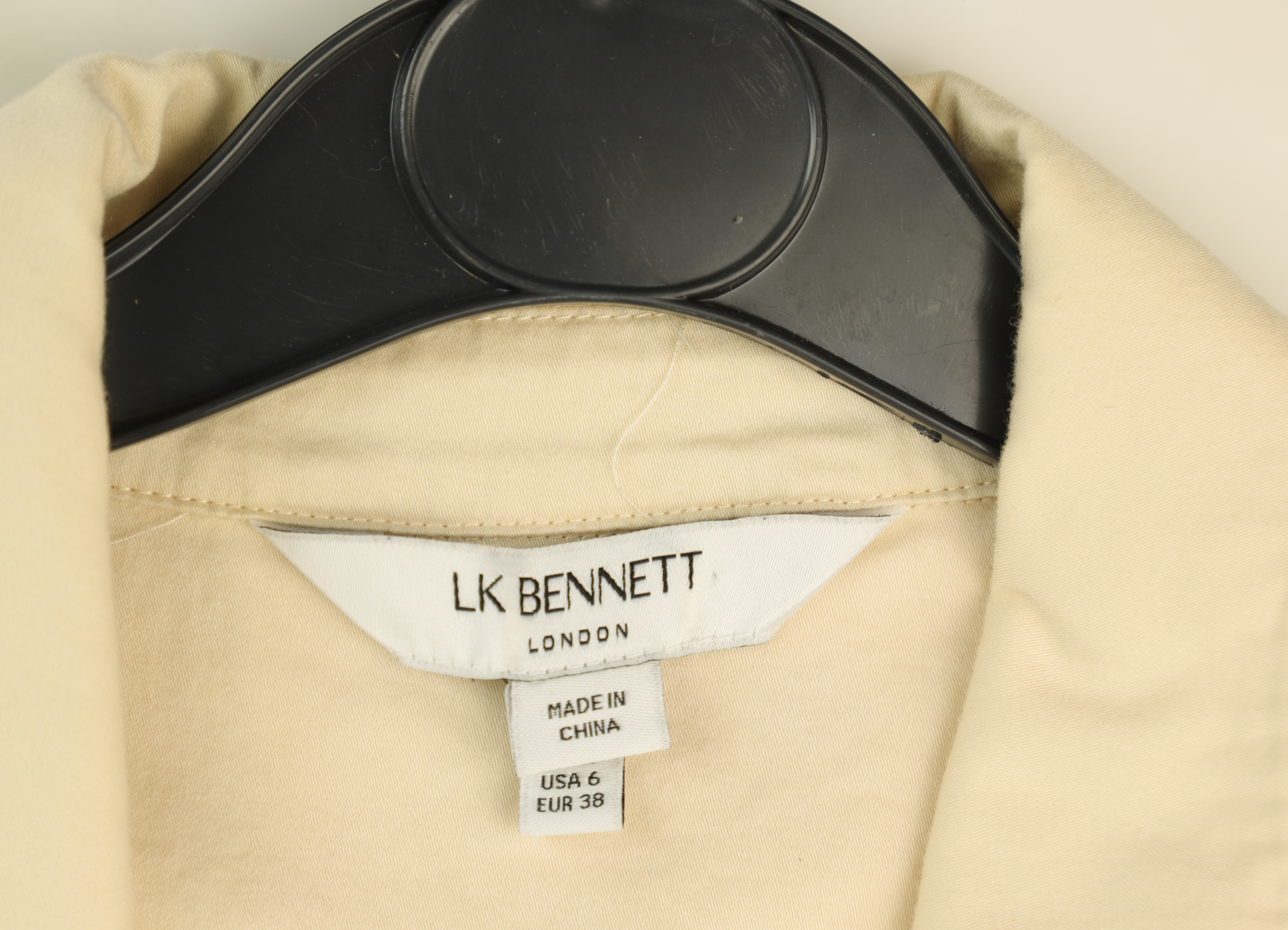 LK Bennett Beige Belted Maxi Shirt Dress Size 10