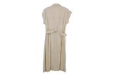 LK Bennett Beige Belted Maxi Shirt Dress Size 10