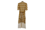 LK Bennett Gold Plaid Maxi Shirt Dress Size 12