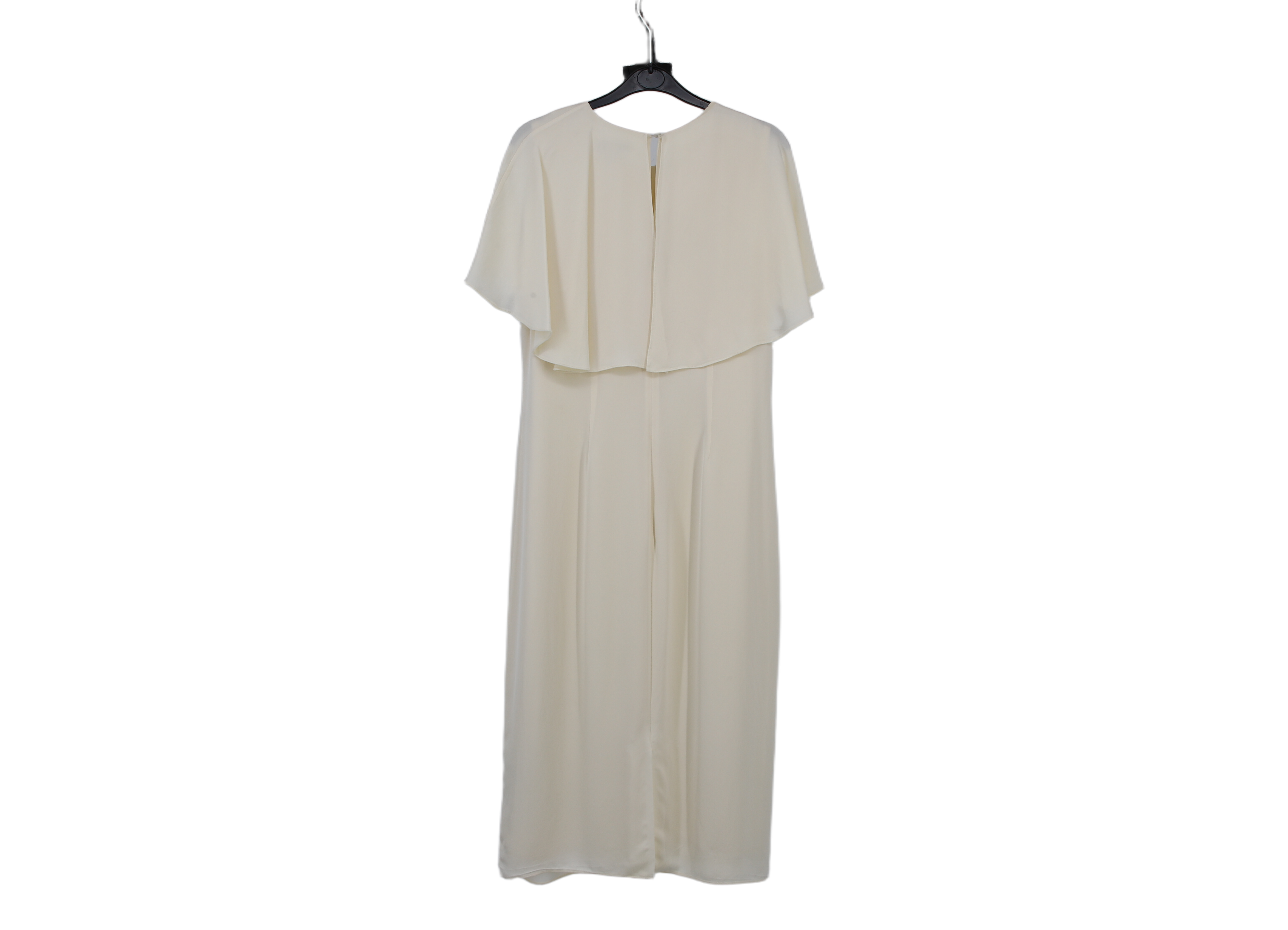 LK Bennett Beige Cape Overlay Maxi Gown Size 12