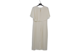 LK Bennett Beige Cape Overlay Maxi Gown Size 12