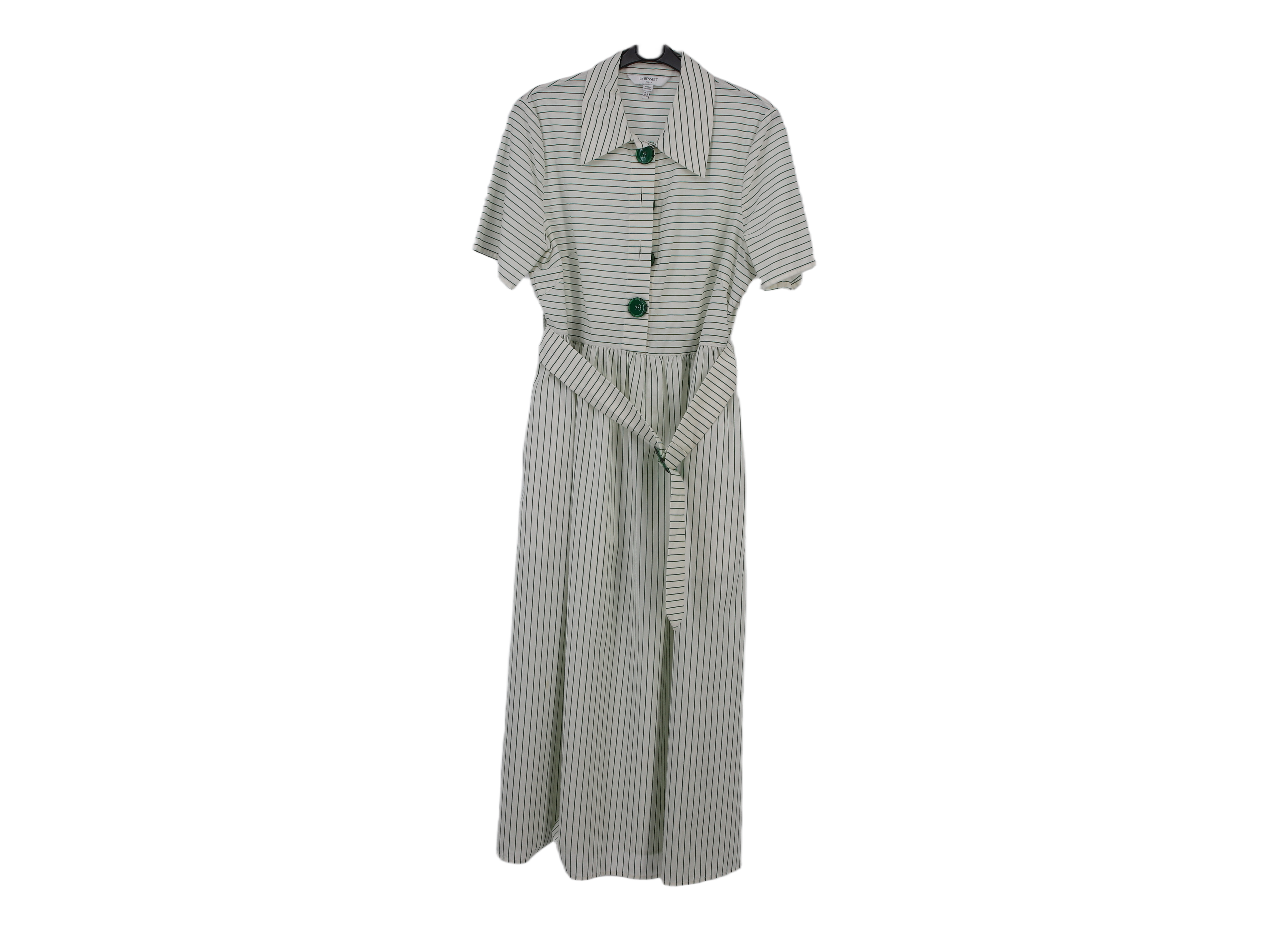 LK Bennett White Belted Shirt Maxi Dress Size 12