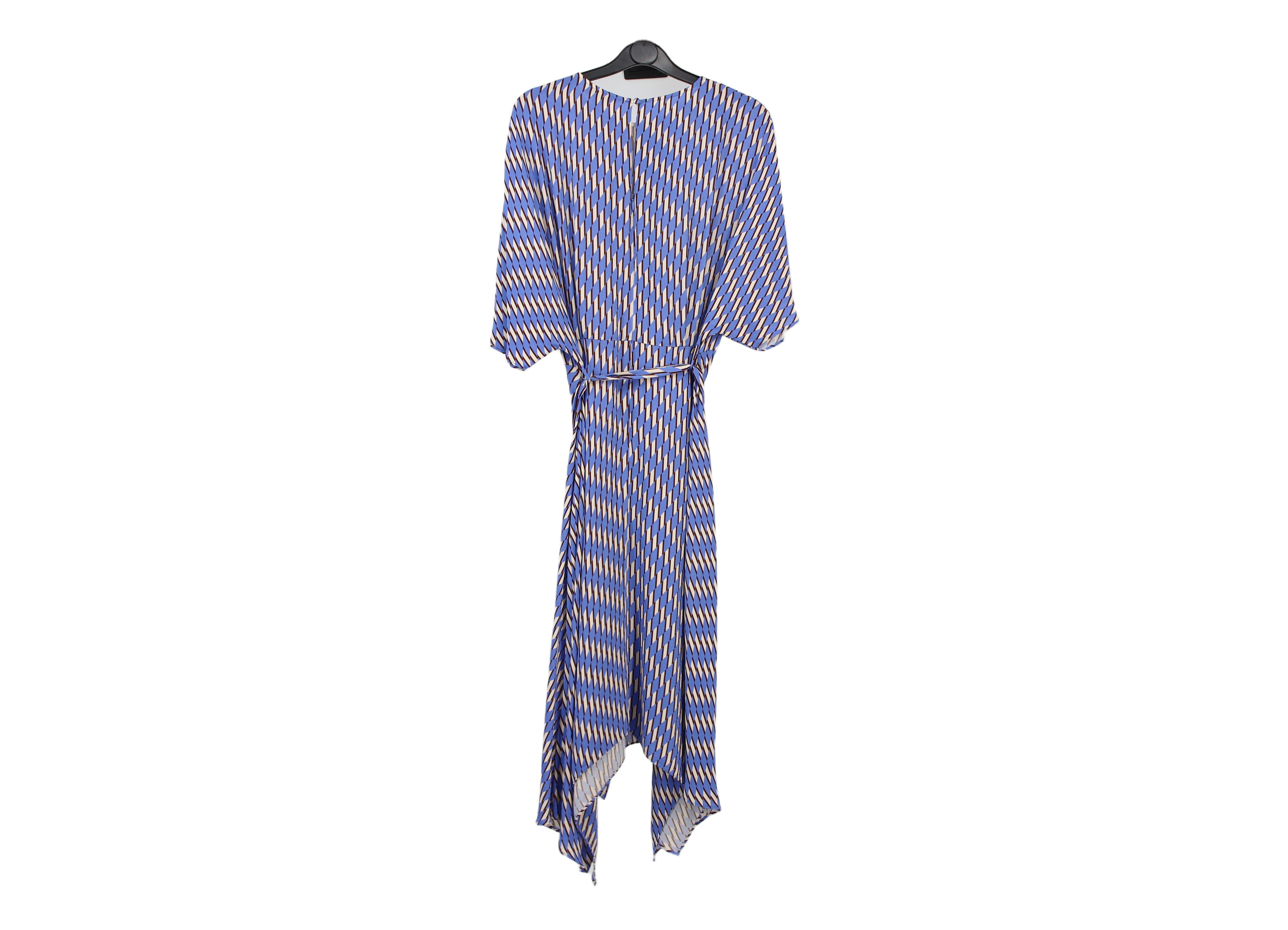 LK Bennett Blue Asymmetric Maxi Dress