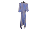 LK Bennett Blue Asymmetric Maxi Dress