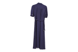 LK Bennett Navy Polka Dot Maxi Shirt Dress