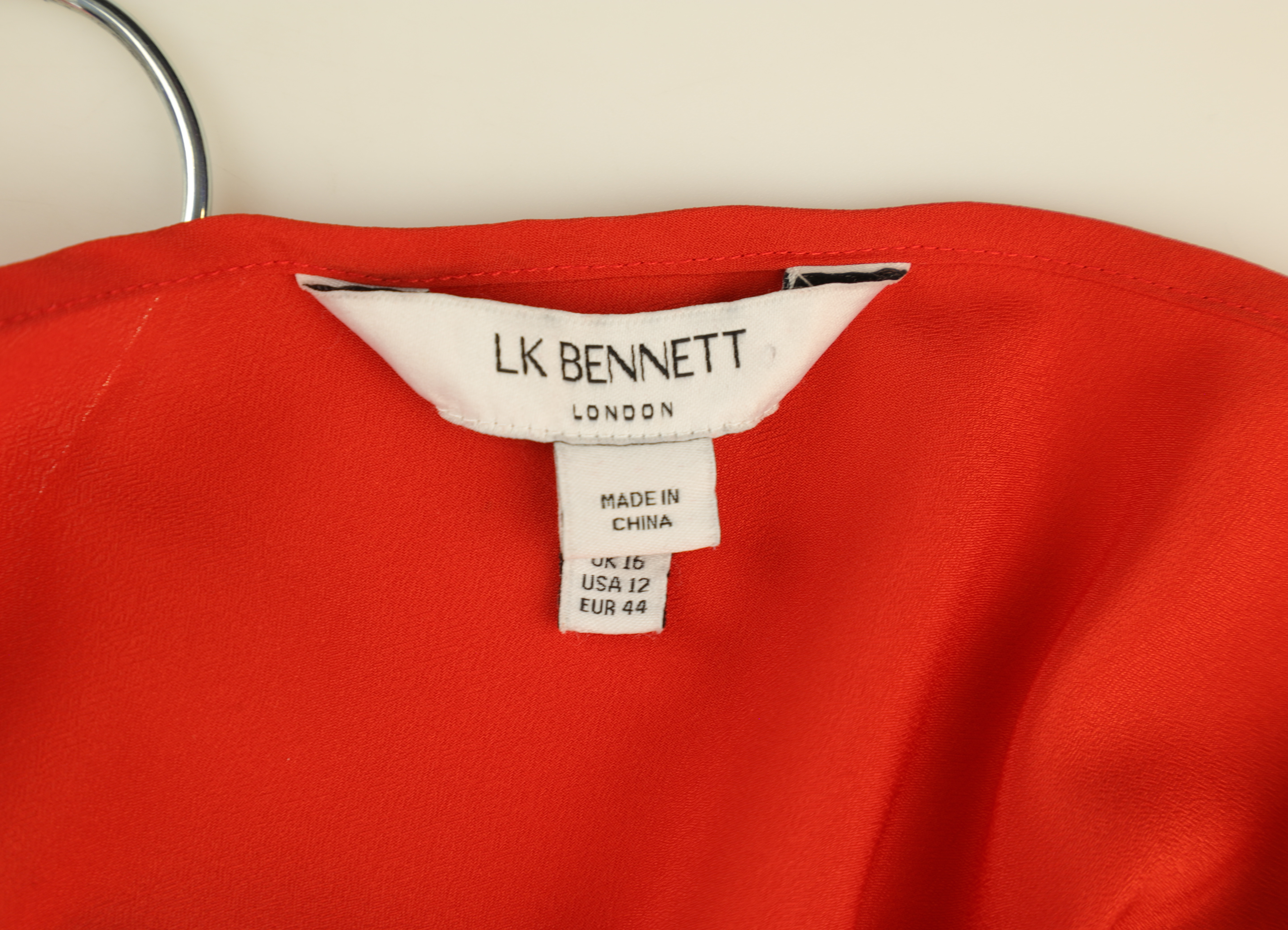 LK Bennett Orange Tiered Maxi Dress Size 16