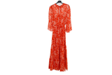 LK Bennett Orange Tiered Maxi Dress Size 16