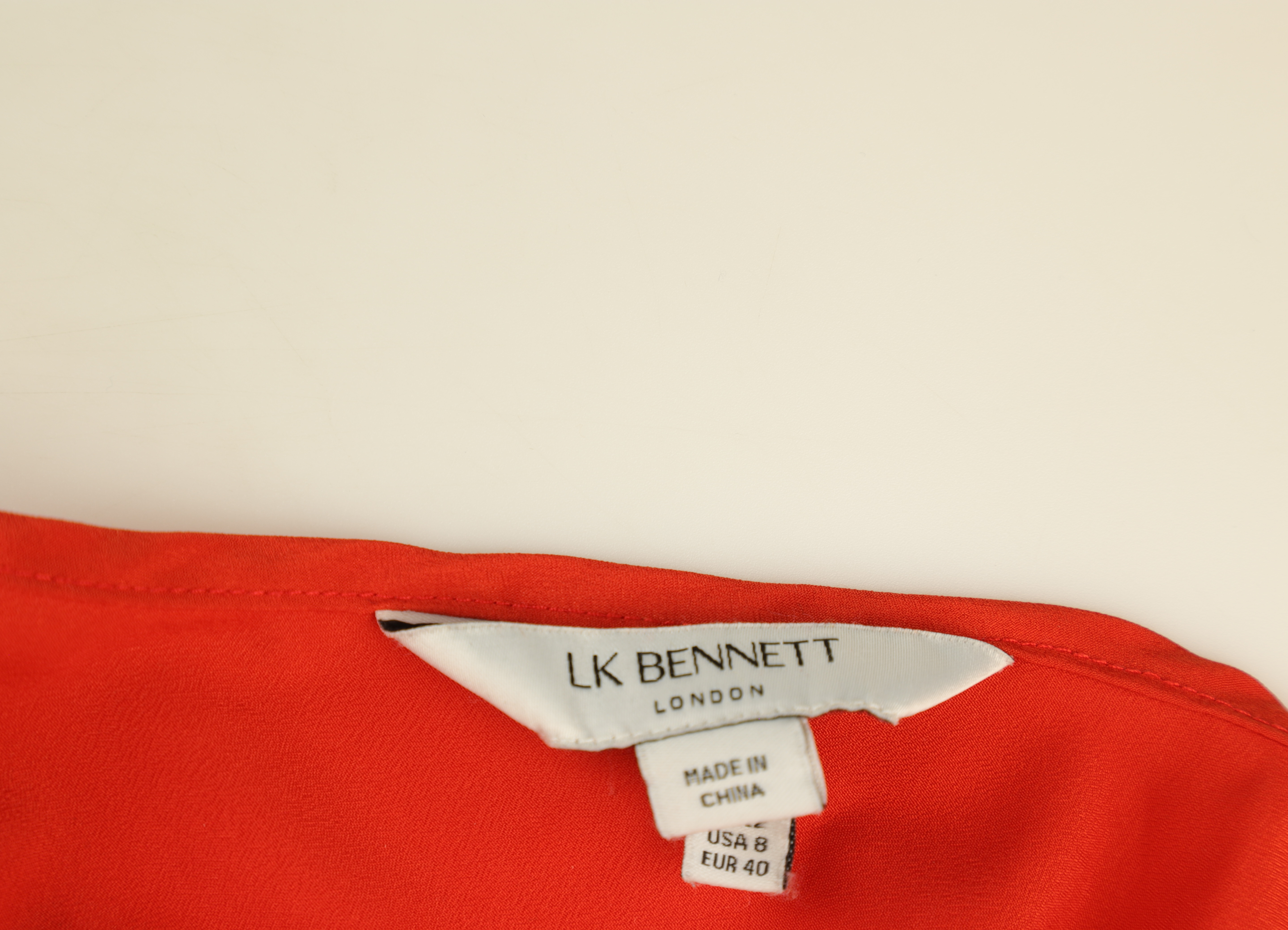 LK Bennett Red Tiered Tie-Waist Maxi Shirt Dress