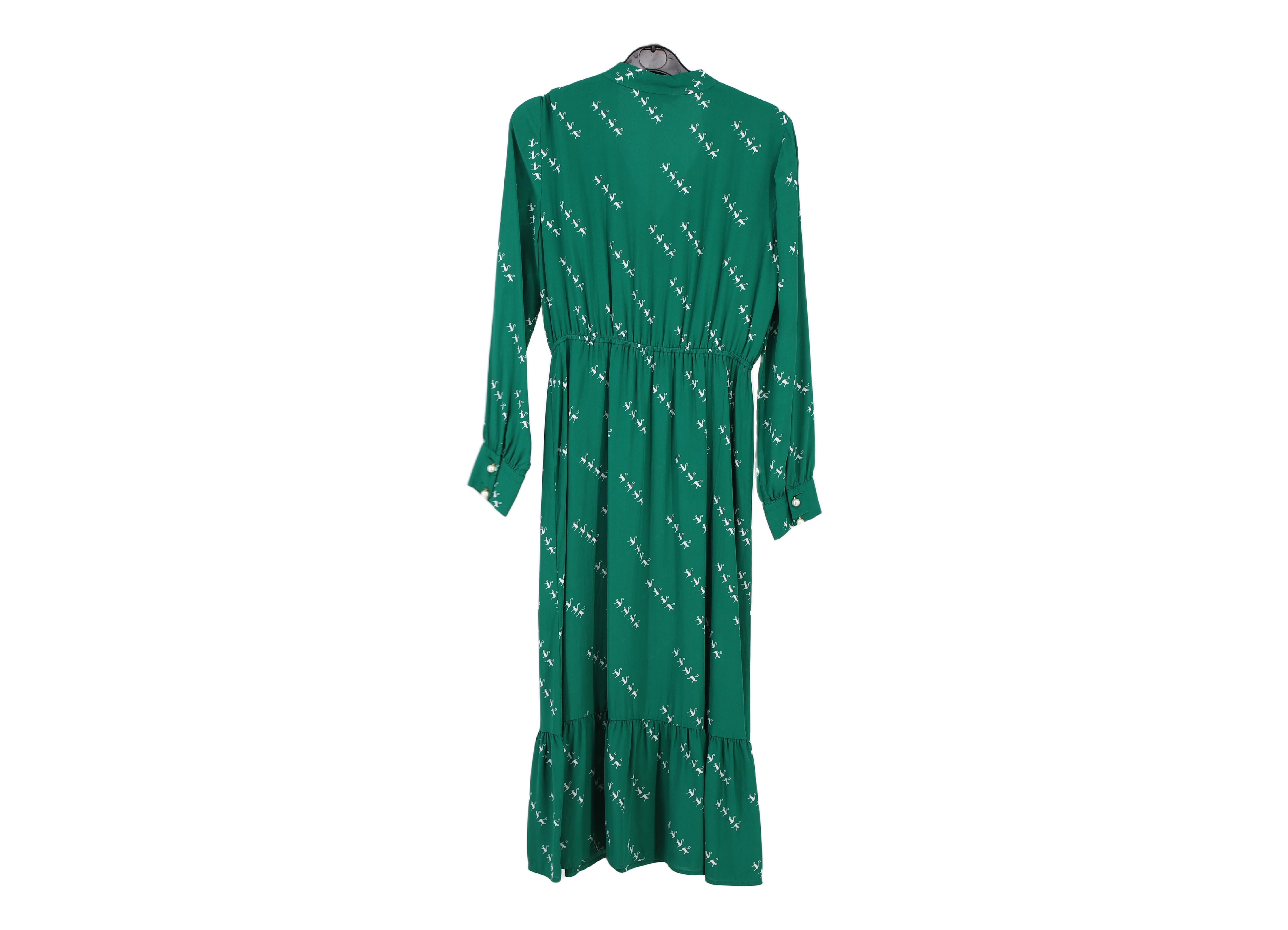 LK Bennett Green Maxi Shirt Dress Size 8