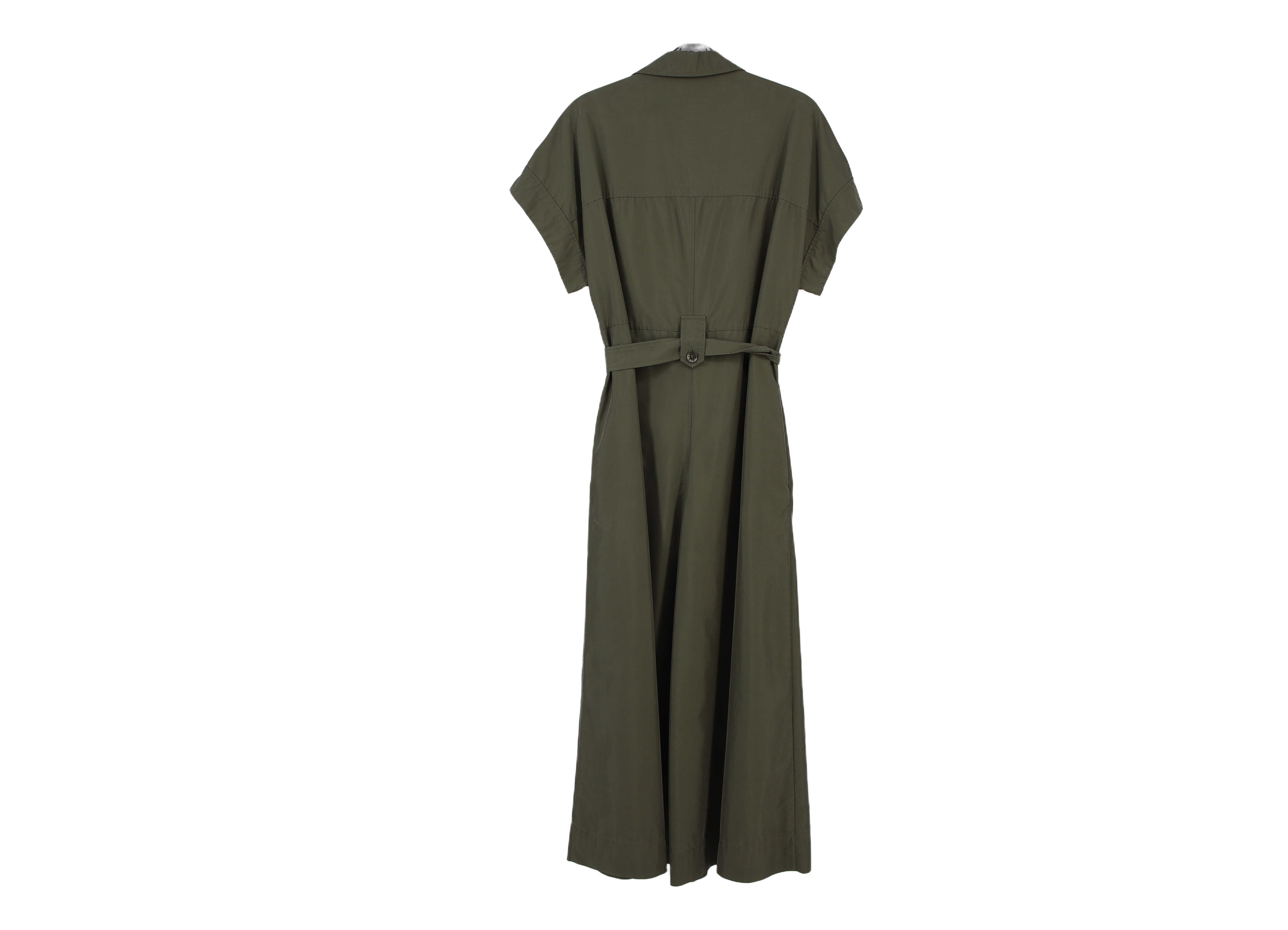 LK Bennett Green Belted Wide-Leg Jumpsuit Size 10