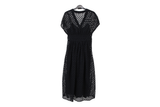 LK Bennett Black Smocked Maxi Dress