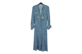 LK Bennett Blue Wrap Maxi Dress Size 10