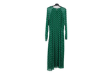 LK Bennett Green Polka Dot Maxi Dress Size 14