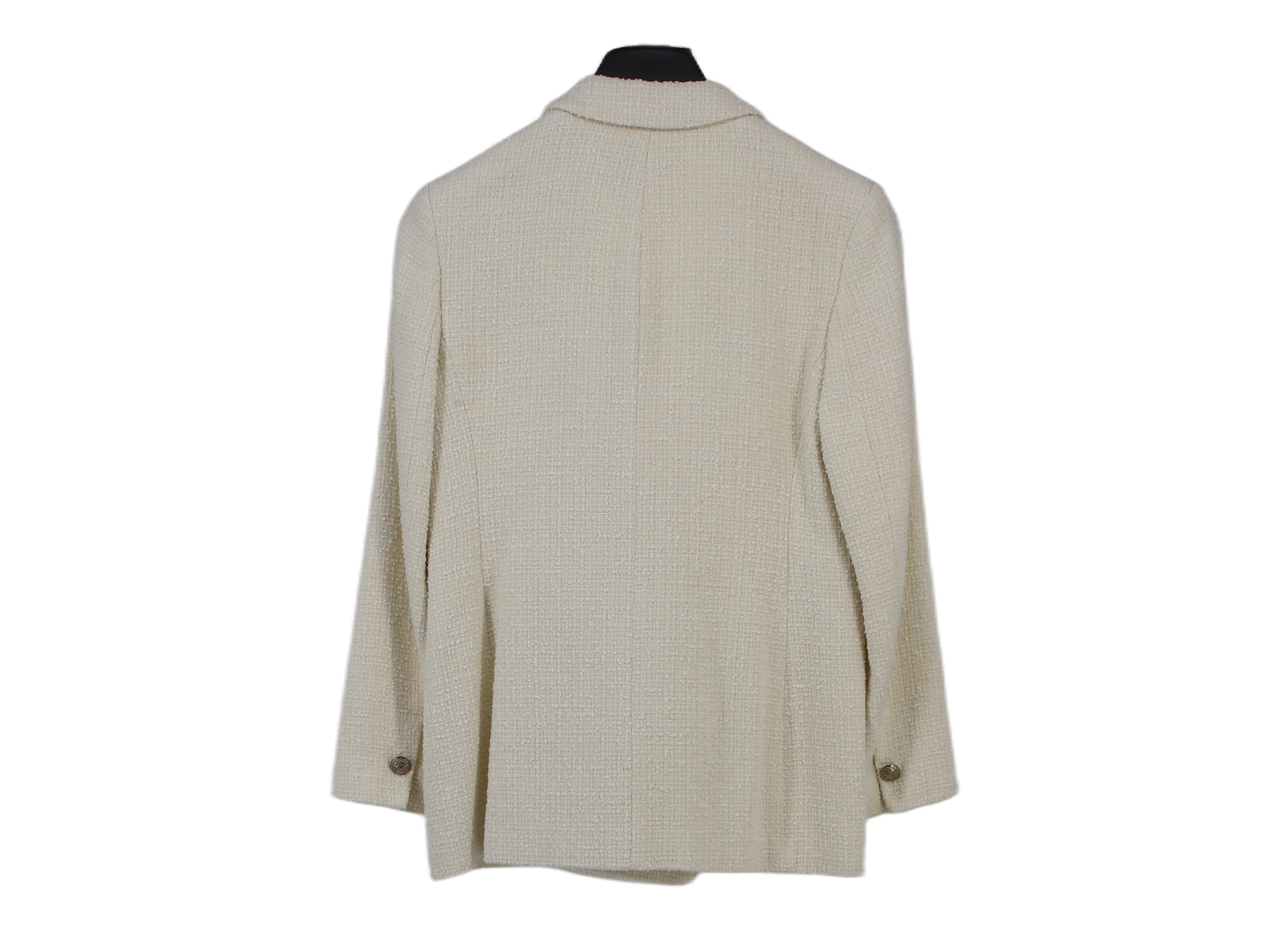 LK Bennett Beige Textured Double-Breasted Blazer