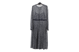 LK Bennett Navy Pleated Maxi Dress