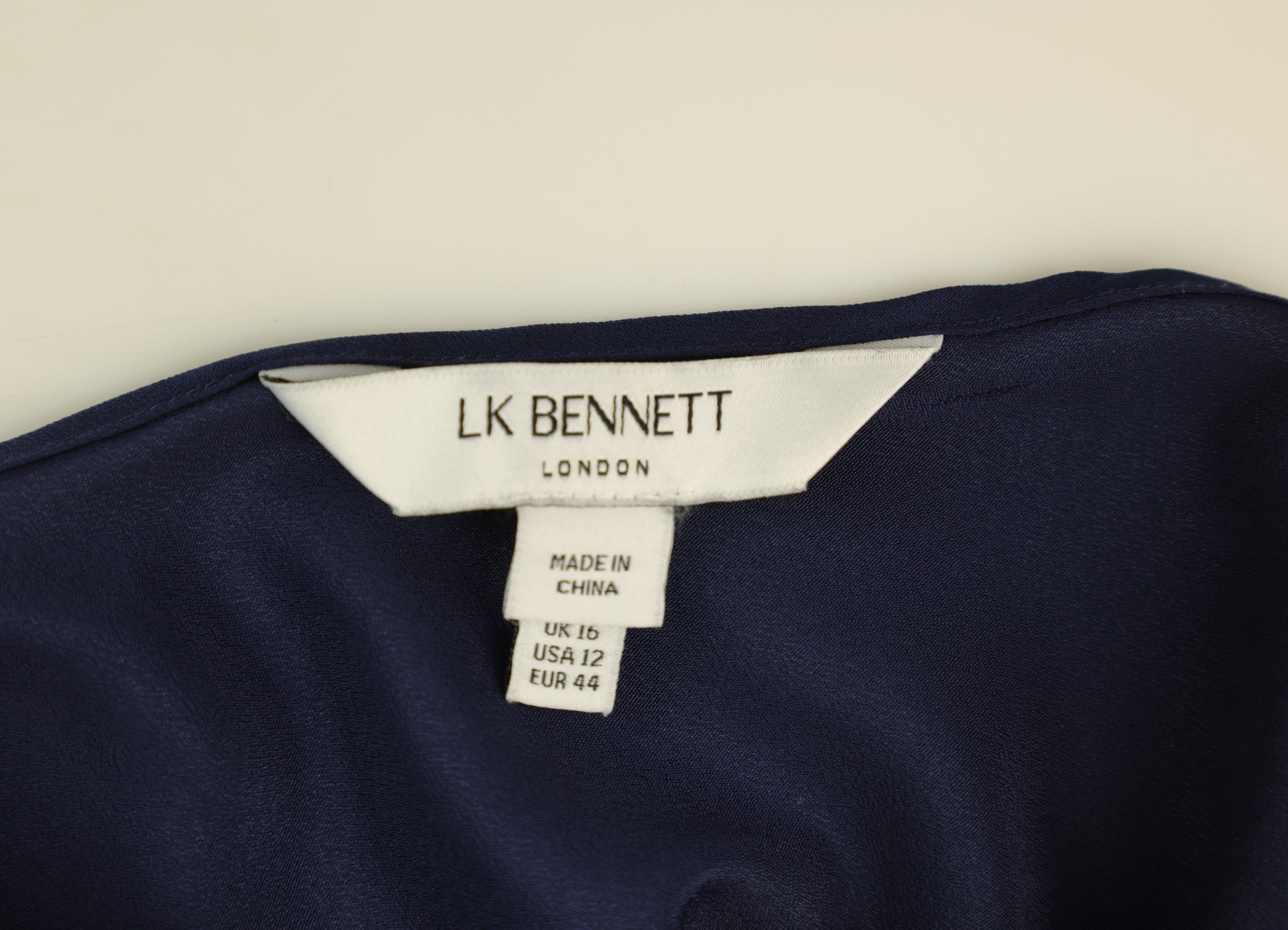 LK Bennett Navy Pleated Maxi Dress