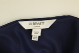LK Bennett Navy Pleated Maxi Dress