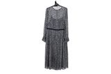 LK Bennett Navy Pleated Maxi Dress