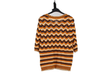 LK Bennett Brown Chevron Top