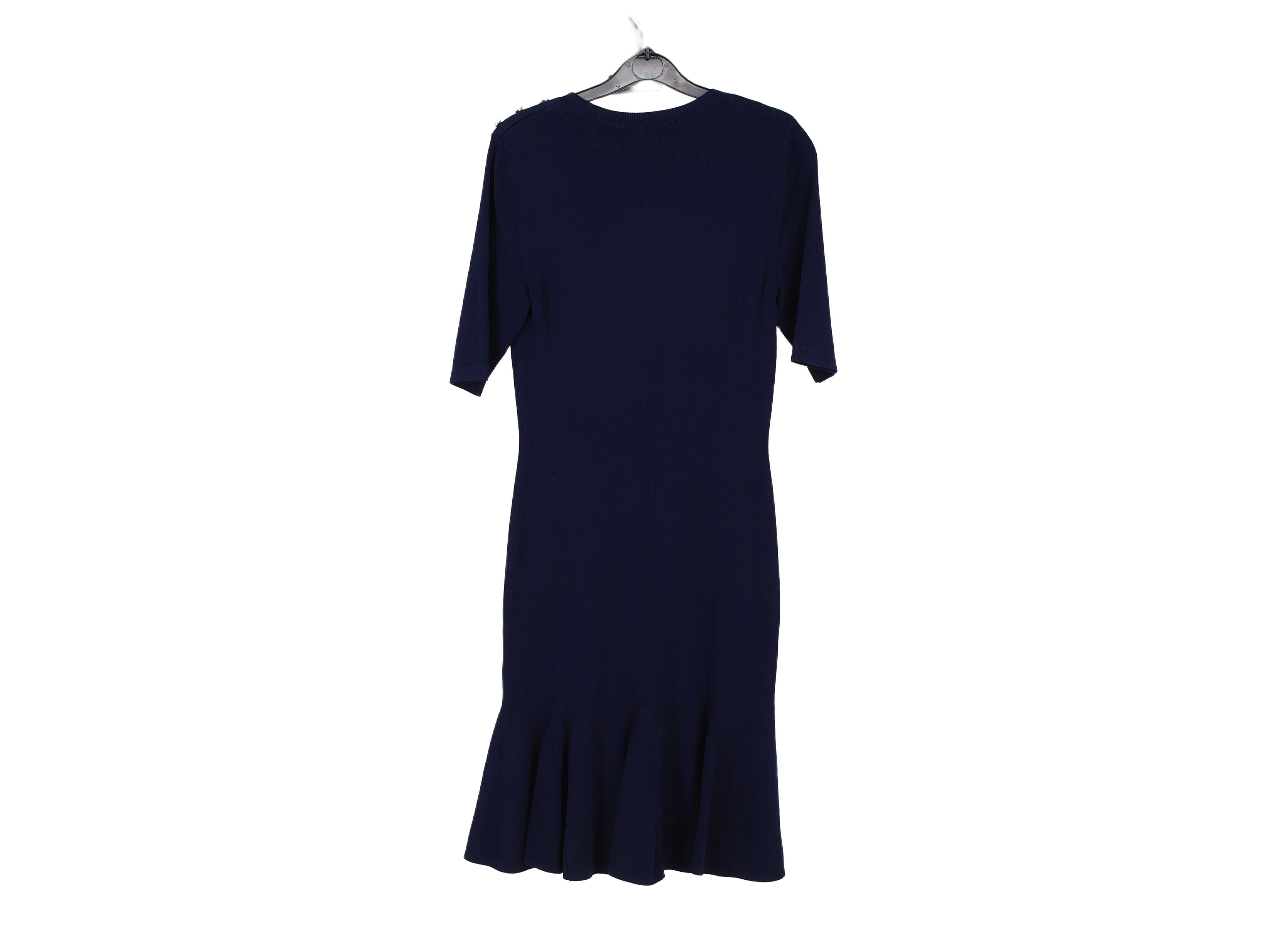LK Bennett Navy Trumpet Maxi Dress Size M