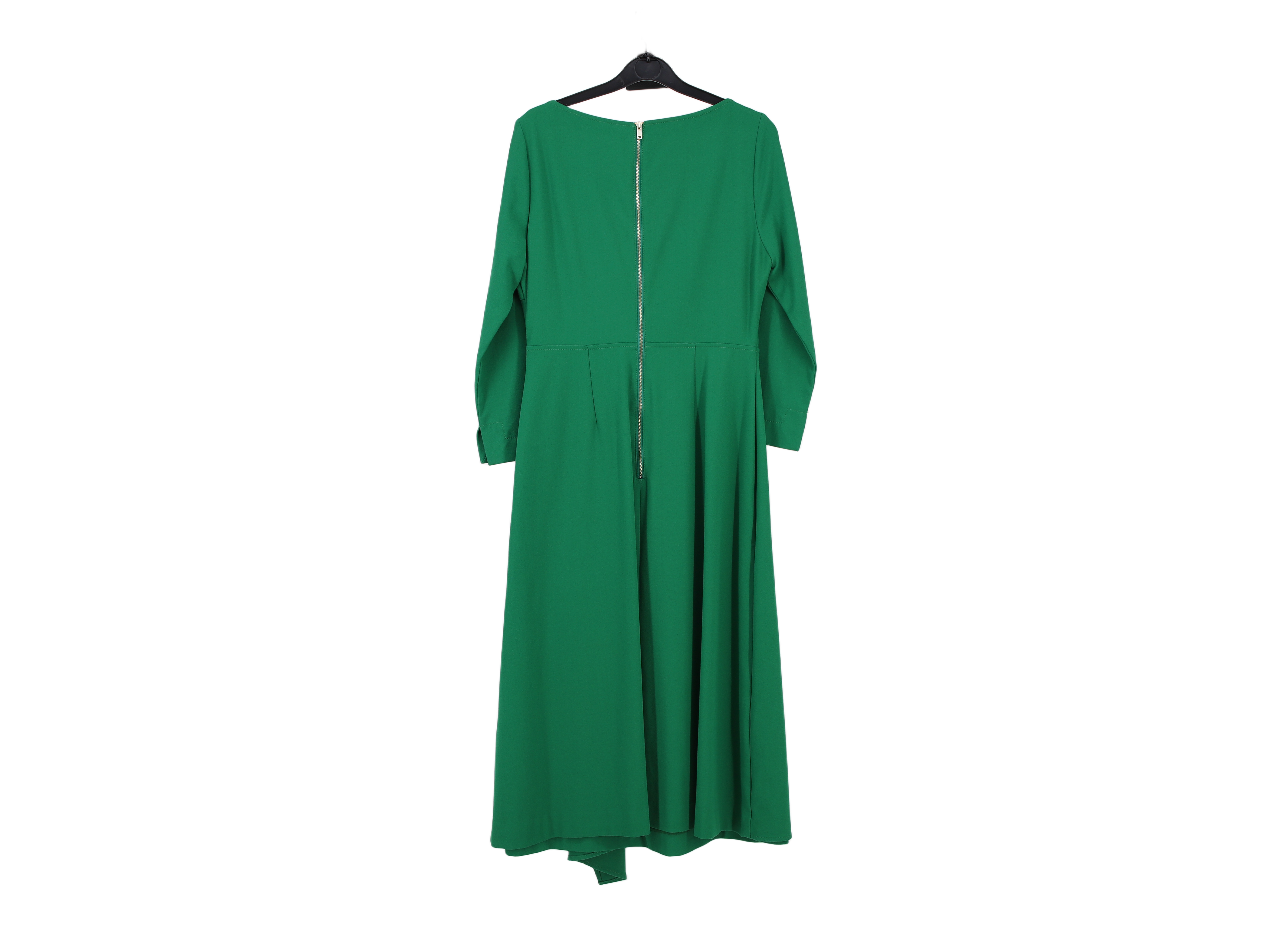 LK Bennett Green Draped Asymmetric Maxi Dress Size 12