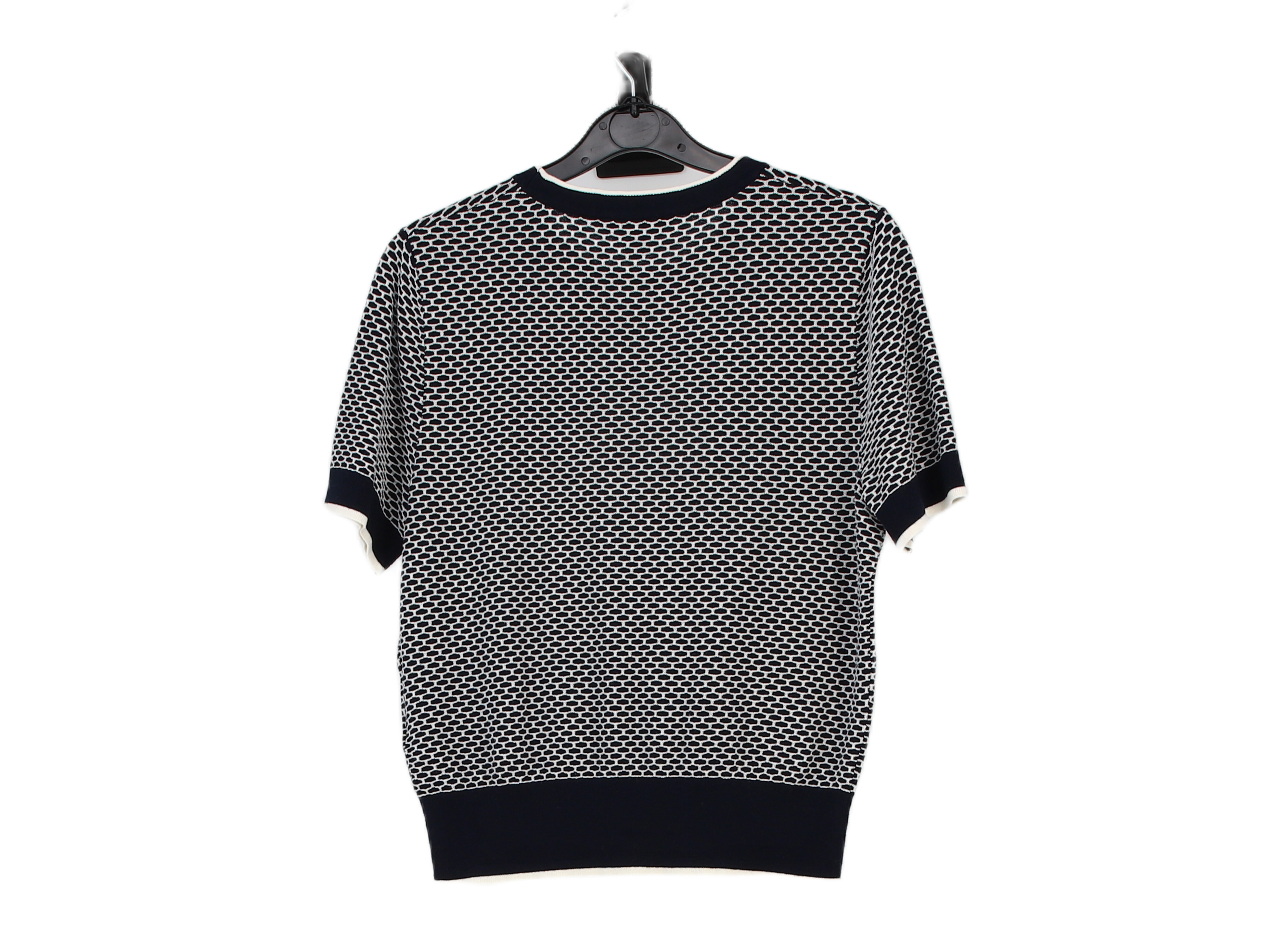 LK Bennett Navy Textured Top Size M