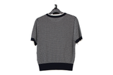 LK Bennett Navy Textured Top Size M