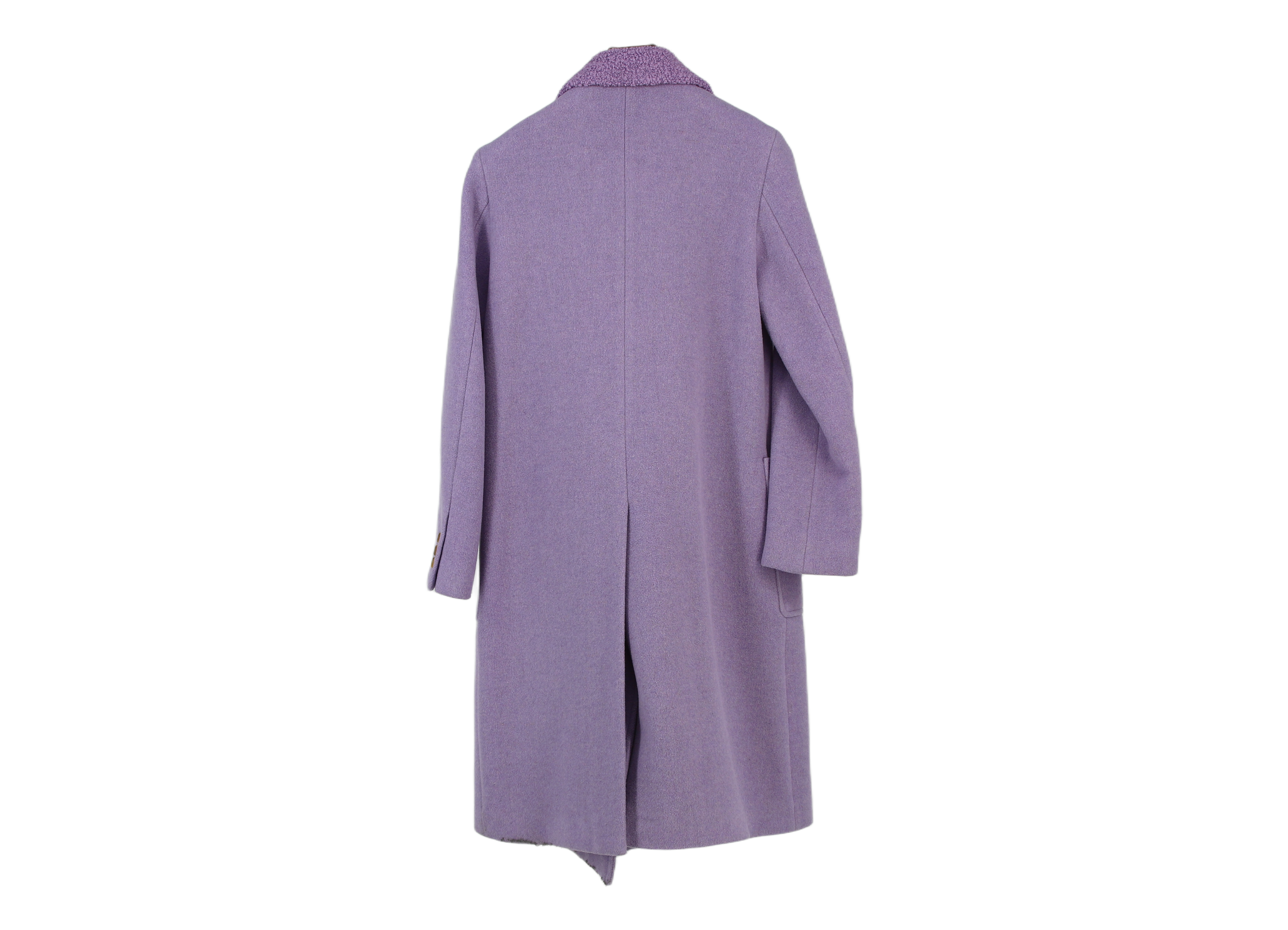 LK Bennett Purple Double-Breasted Long Coat
