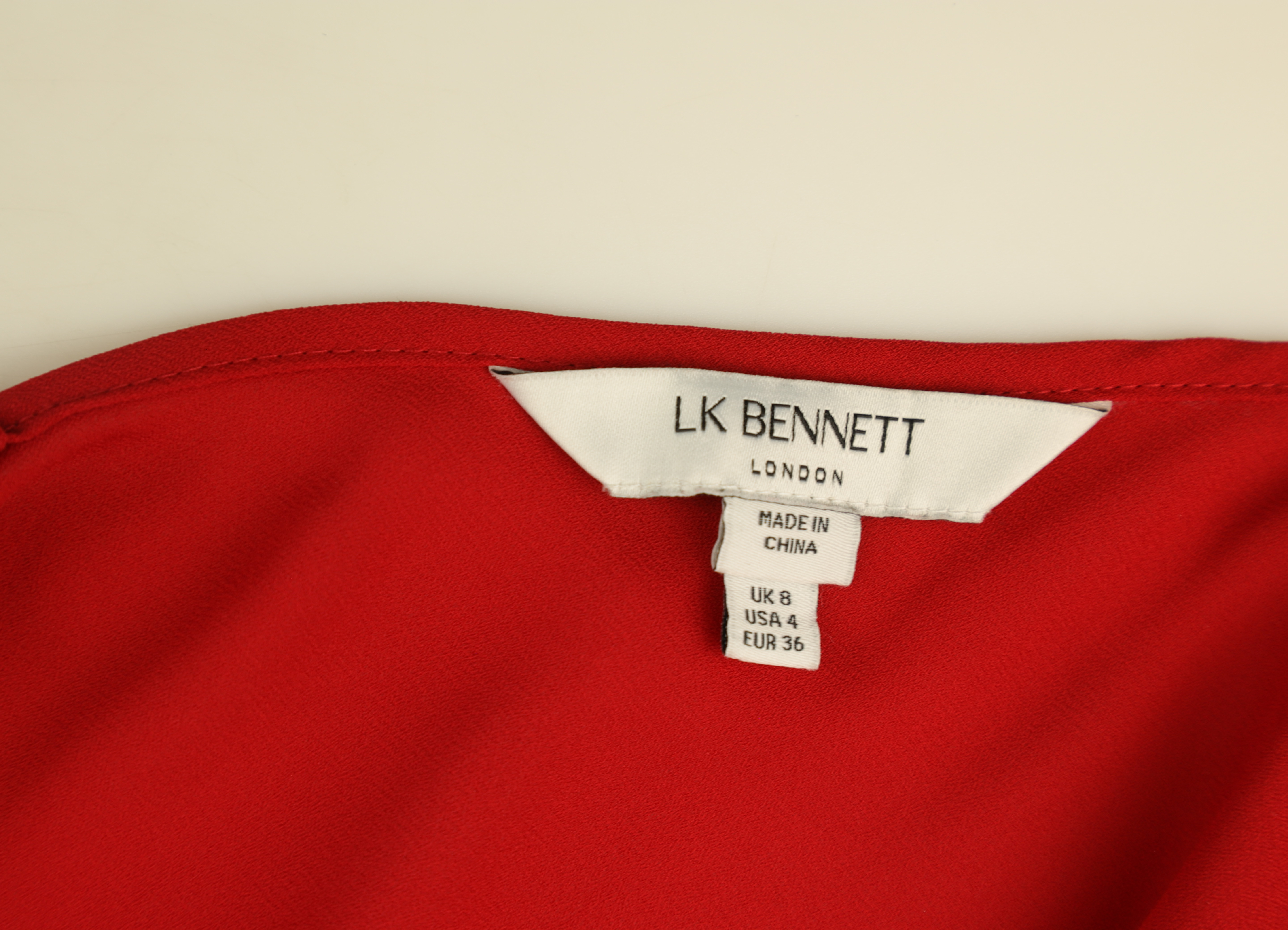 LK Bennett Red Wrap Maxi Dress Size 8