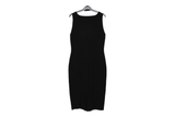 LK Bennett Black Sleek Midi Sheath Dress Size M