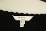 LK Bennett Black Sleek Midi Sheath Dress Size M