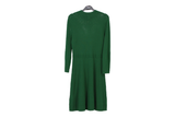 LK Bennett Green Ribbed Midi Dress Size M