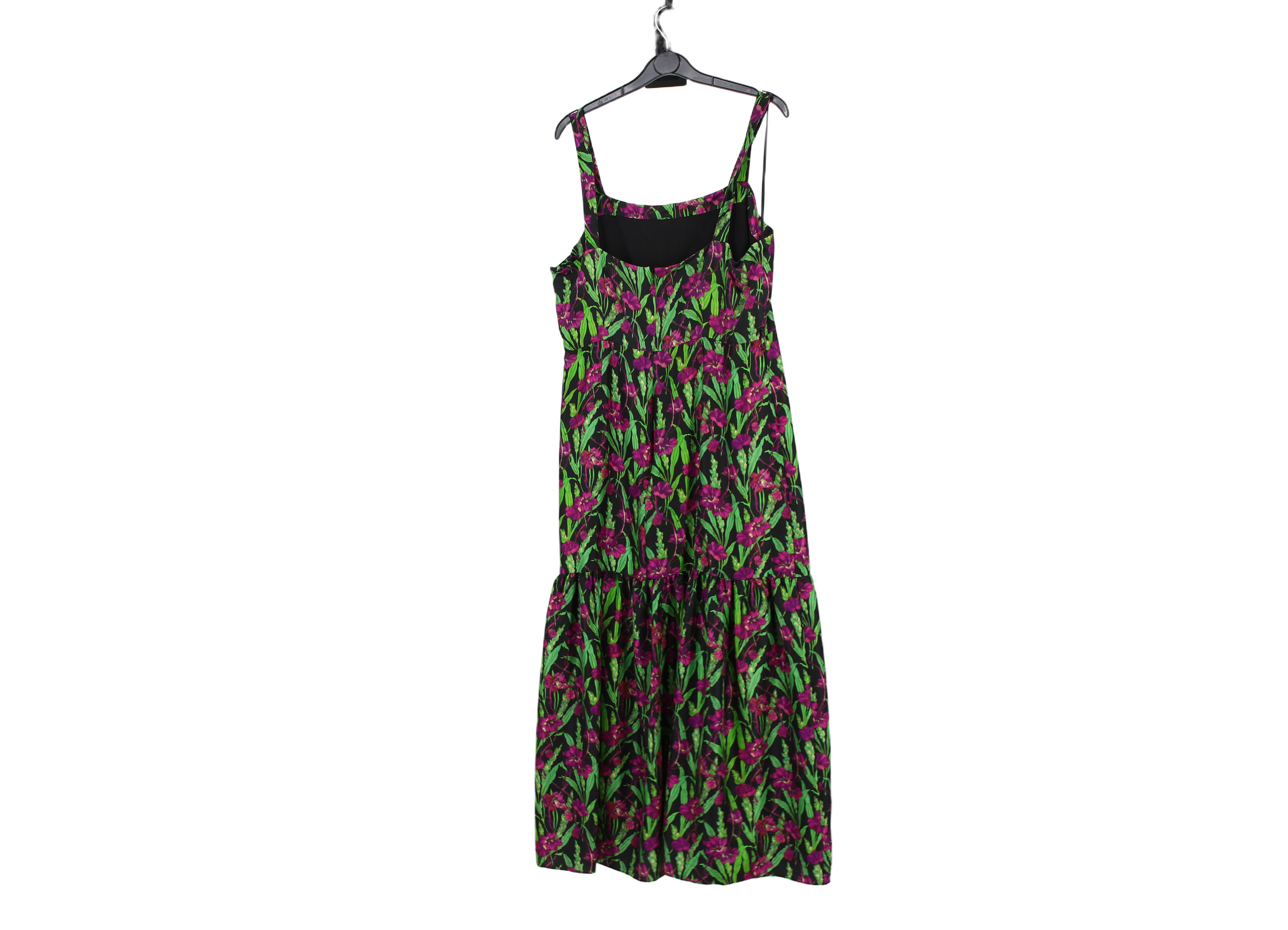 LK Bennett Black Tiered Maxi Slip Dress Size 14