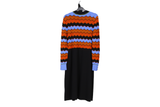 LK Bennett Black Zigzag Striped Maxi Dress