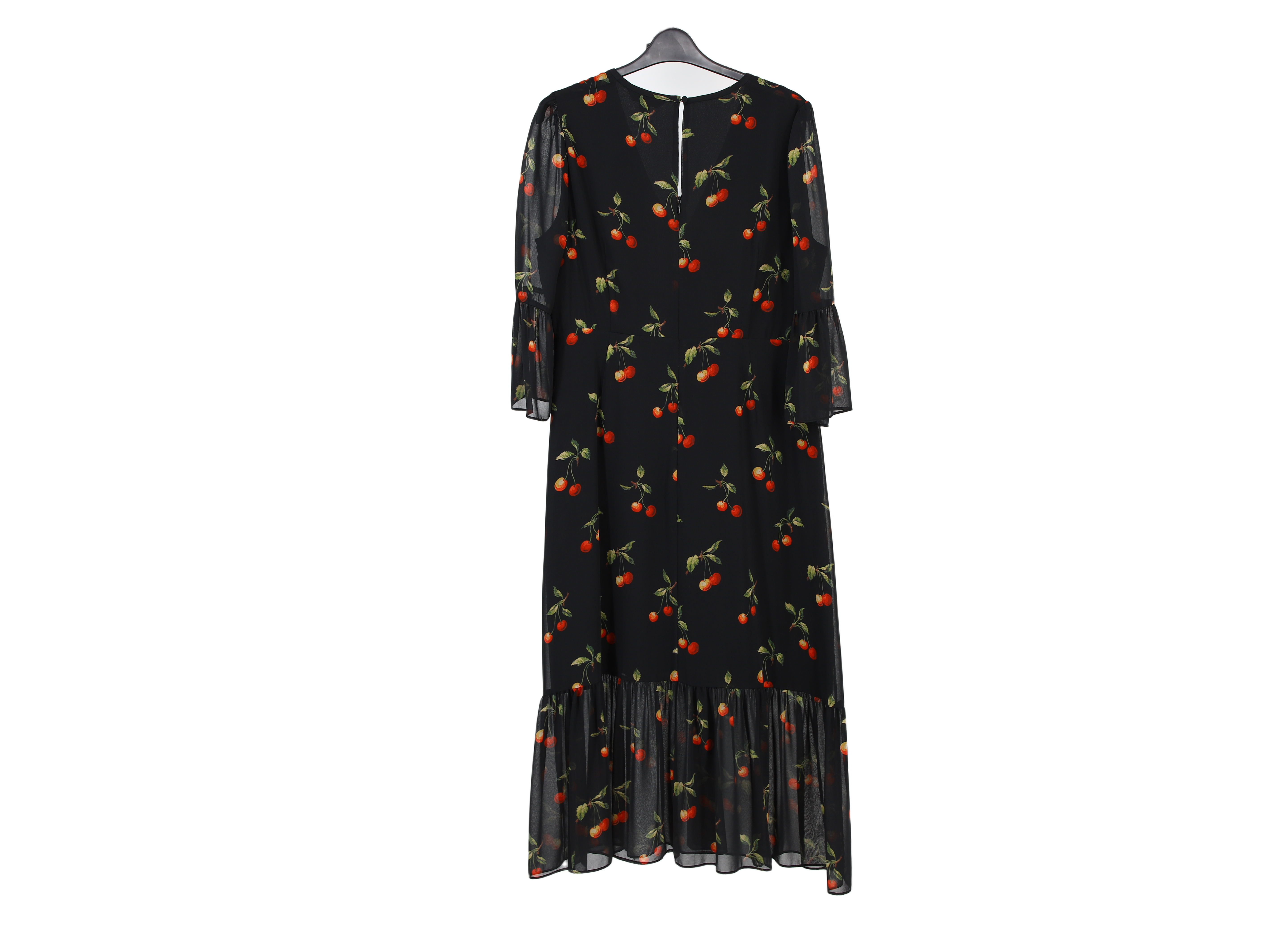 LK Bennett Black Ruffled Maxi Dress