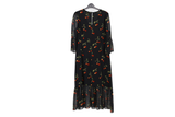 LK Bennett Black Ruffled Maxi Dress