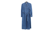 LK Bennett Blue Belted Maxi Shirt Dress