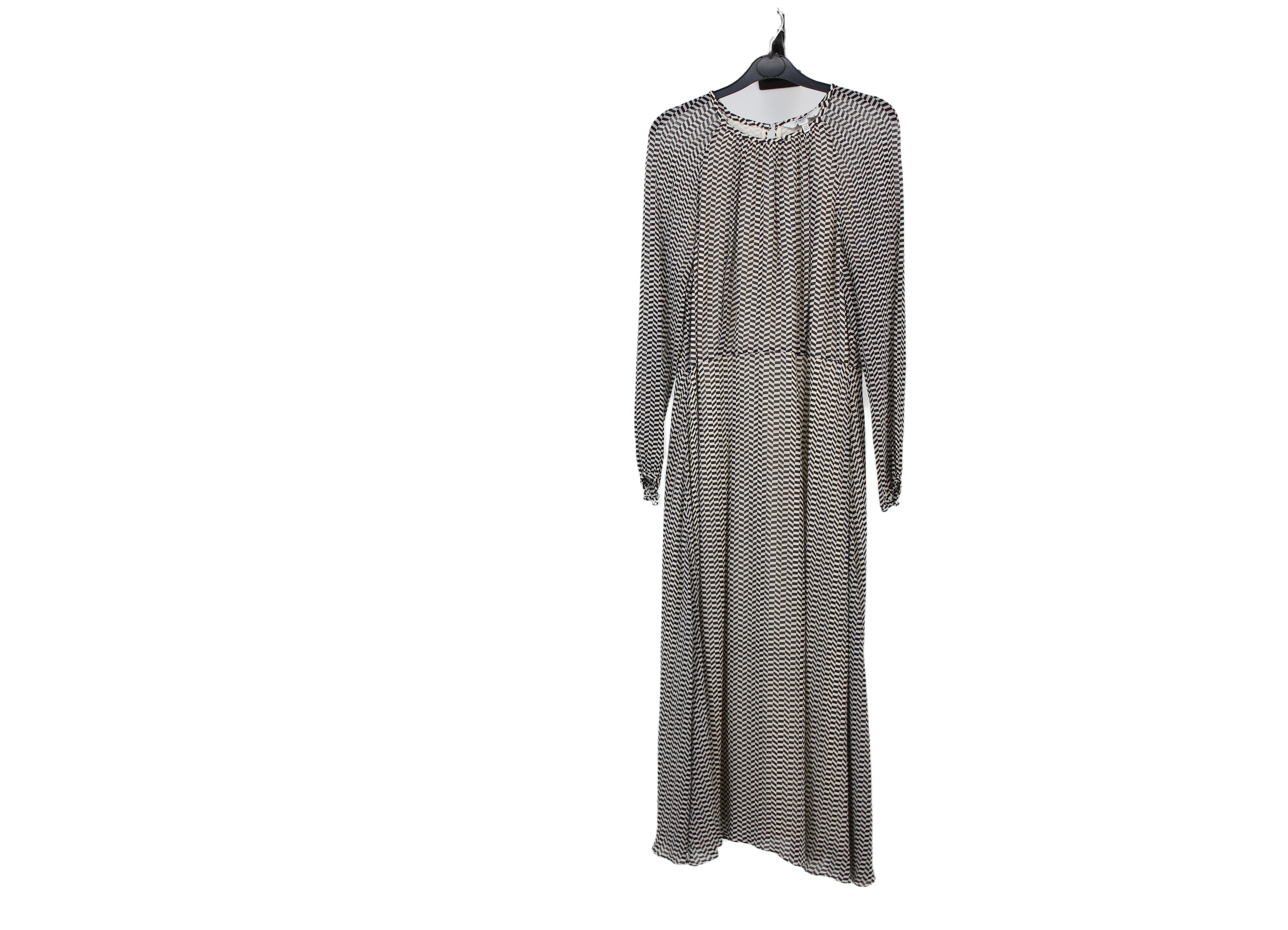 LK Bennett White Gathered Maxi Dress Size 14