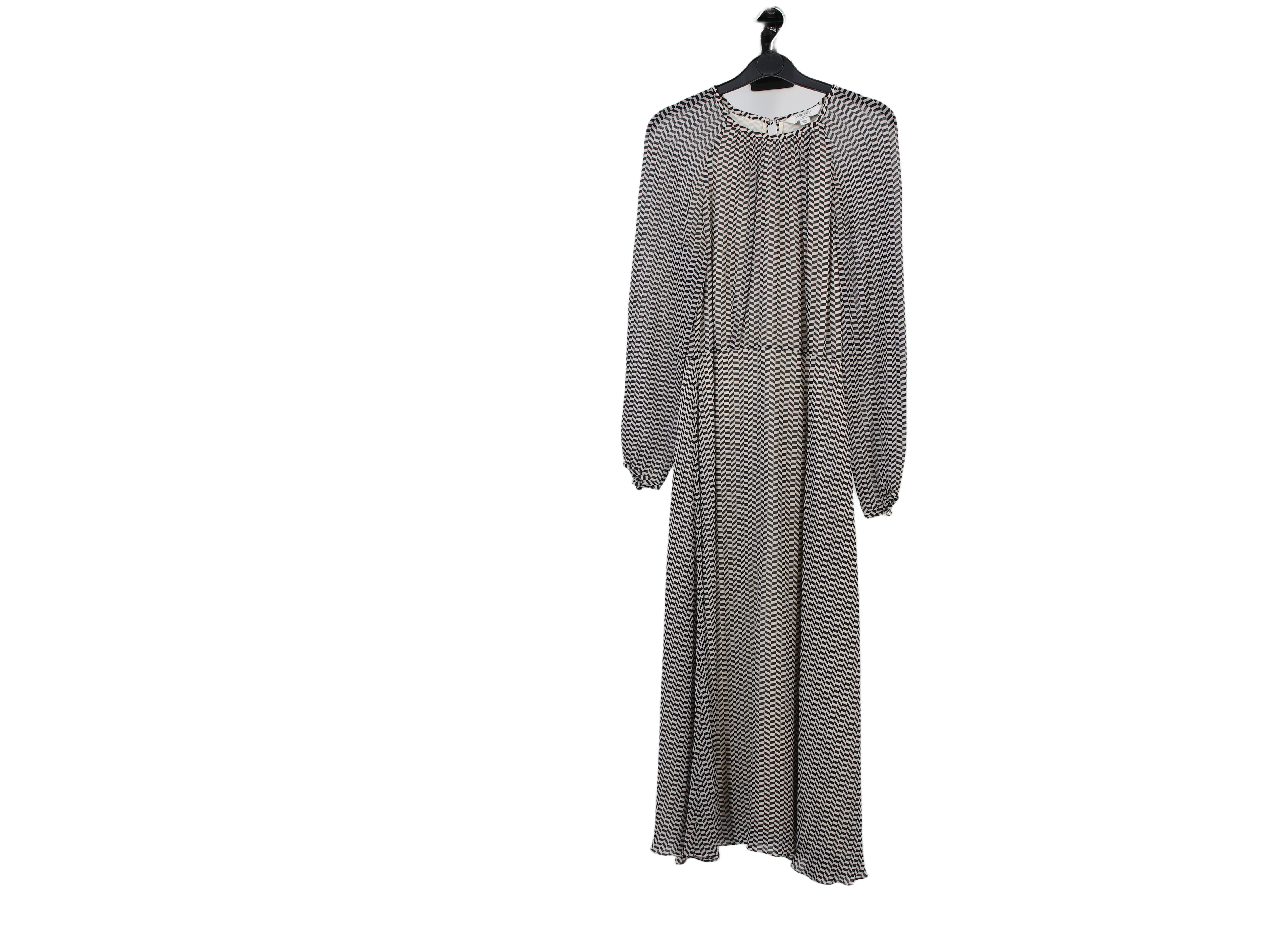 LK Bennett Navy Draped Maxi Dress Size 10