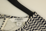 LK Bennett Navy Draped Maxi Dress Size 10