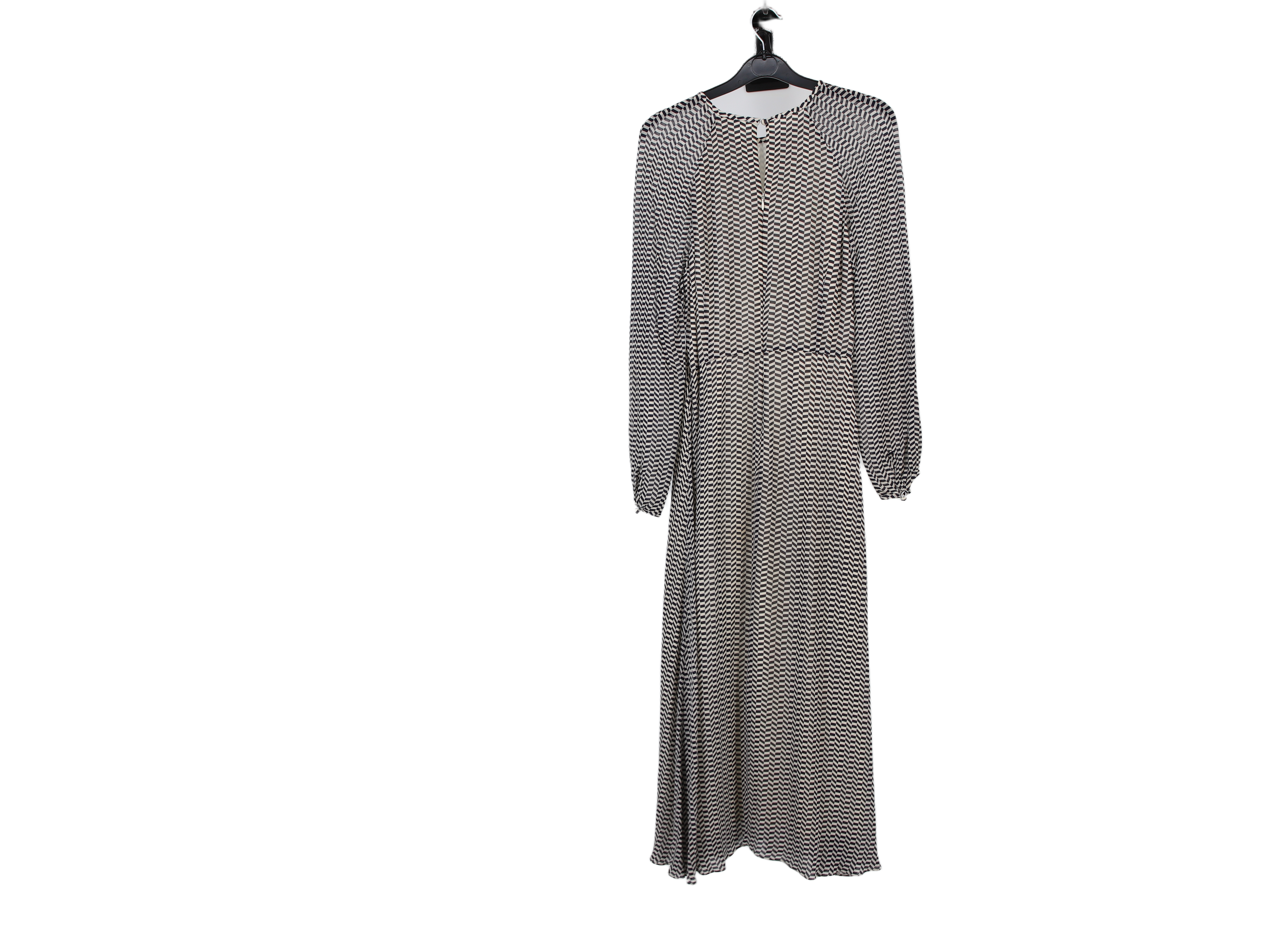 LK Bennett Navy Draped Maxi Dress Size 10