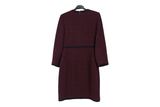 LK Bennett Navy Striped Midi Sheath Dress Size 8