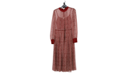 LK Bennett Red Pleated Maxi Dress Size 12
