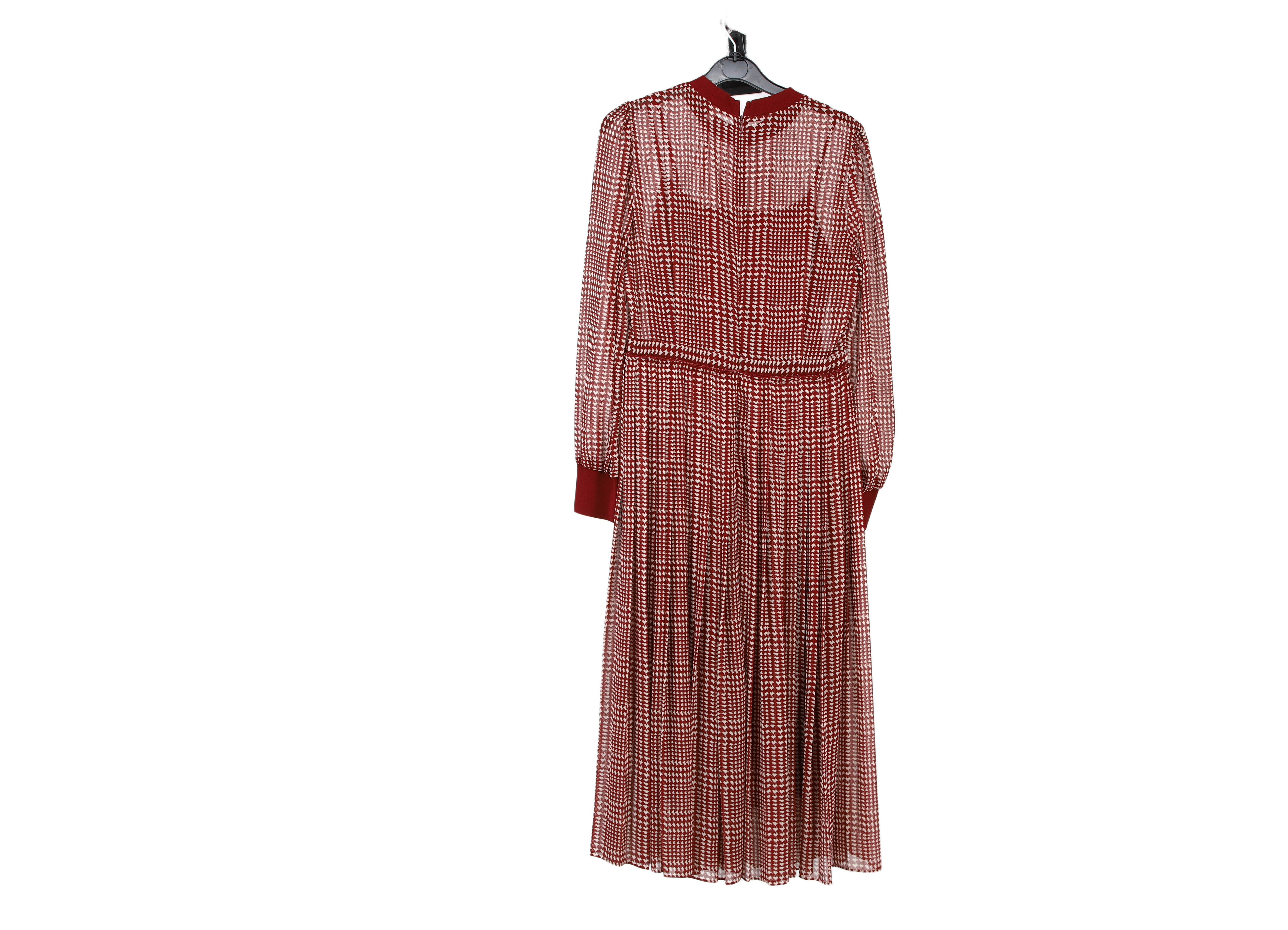 LK Bennett Red Pleated Maxi Dress Size 12
