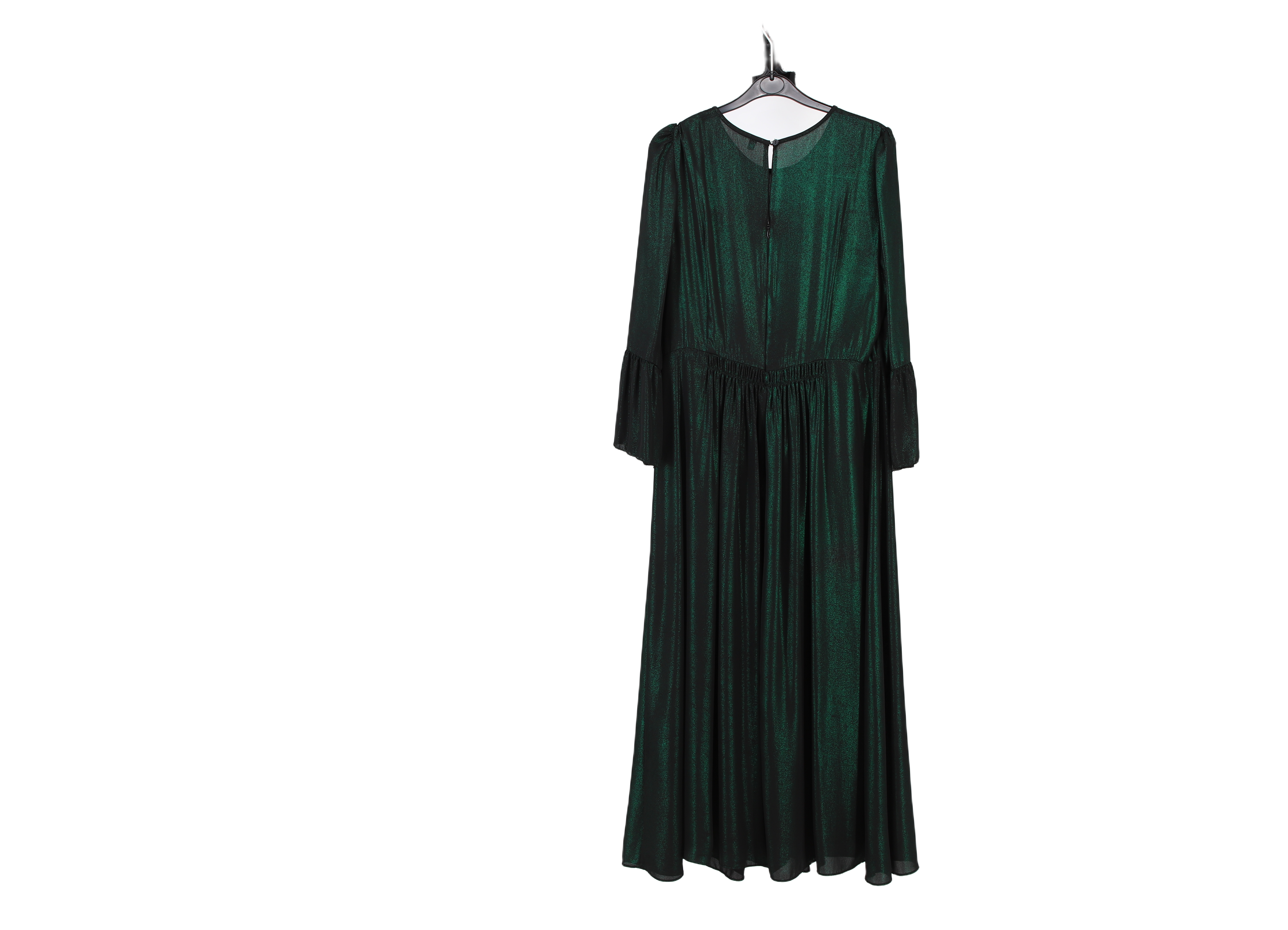 LK Bennett Green Pleated Maxi Dress