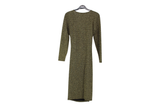 LK Bennett Gold Draped Ruched Maxi Wrap Dress Size 10